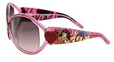 Ed Hardy EHS-048 Pinup Devil Sunglasses Pink Sapphire Frame