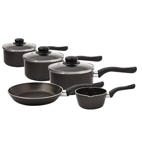 Everyday Non Stick Aluminium 5 Piece Cookware Set (14,16,18,20cm Pans, 24cm Fry)