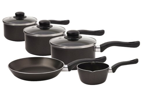 Everyday Non Stick Aluminium 5 Piece Cookware Set (14,16,18,20cm Pans, 24cm Fry)