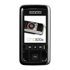 Alcatel C820A-5AALUS1 Unlocked Cell Phone with MP3/Video Player, MicroSD--U.S. Version with Warranty (Black)