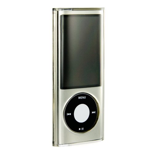 (5 Color Option) iPod Nano 5th Generation 5G clear crystal hard case with 5th Gen screen protector, clear hard screen cover with Mivizu Nike + shoe pouch
