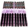 Black Lacquer Chopsticks - Blue and Red Roses