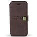 Zenus APIP5-MLMDY-BC iPhone 5 Leather Case Masstige Color Point Diary - Italian Leather Wallet - Luxury Packaging - Black Chocolate