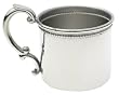 Empire Pewter Beaded Rim Baby Cup