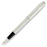 Cross Townsend, Sterling Silver, Fountain Pen, with Two Tone 18 Karat Gold Rhodium Plated Nib Medium (H656-MD)