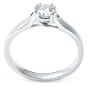3/8 ct Round Diamond Double Prong-Set Solitaire Engagement Ring 14k White Gold (SI2, H-I)