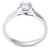 3/8 ct Round Diamond Double Prong-Set Solitaire Engagement Ring 14k White Gold (SI2, H-I)