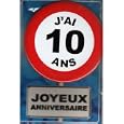 P2G - Badge Geant 10 cm  Joyeuse Anniversaire J'ai 10 Ans