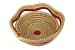 Round Pine Needle Basket with Marroon Trim