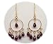 18 Kt 12.00 ct Garnet Briolette Dangle Hoops title=