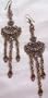Vintage Style, Princess Jasmine Halloween Costume Accessory, Ear Jewelry, Earrings, Purple and Bronze, 4.5" Long