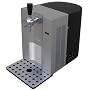 Vinotemp VT-BEER 5-Liter CO2-Powered Tabletop Beer Dispenser, Silver and Black