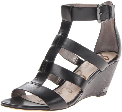 Sam Edelman Women's Sabrina Wedge Sandal,Black,6 M US