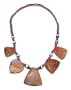 Amber and agate choker, 'Trust Me' 1" W 15" L