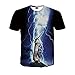 Fashion-Plus Men's 3D Print Cool Cat Casual T-Shirt