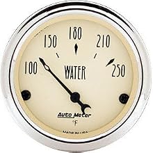 Auto Meter 1837 Antique Beige 2-1/16" Short Sweep Electric Water Temperature Gauge