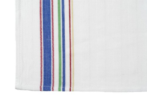 Dunroven House K358-BW Nostalgic Stripe Tea Towel in Blue and White- Pack of 6