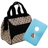 Fit & Fresh Downtown Insulated Designer Lunch Bag, Cocoa, 9x6x8 Inches