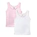 Brix Girls' Undershirt Tank Tops - Super Soft Coton 2 - Pack Camis.
