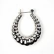 Sterling Silver Plain Hoop Earrings - Size: 37mm