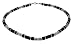 Mens Surf Surfer Metal & Black Bead Beads Necklace Choker - B