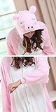 Skycastle(tm) High Quality Pink Pig Cartoon Animal Shaped Winter Unisex One-piece Pajamas Hoodie Sleepwear Cosplay Costume (M)