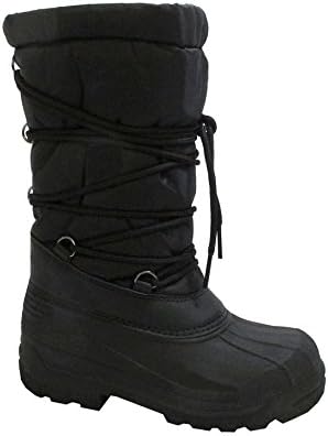 Linda-08 Girles Snow Boots with fur Trimming Black 10