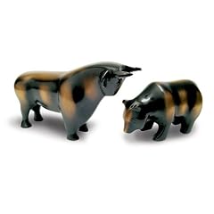 Tischfigurenset Bulle und B�r - Antik 2. Wahl