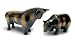Tischfigurenset Bulle und Bär - Antik 2. Wahl