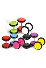 14 Pieces Fake Gauges Kit Fake Plugs 0G-8G Gauges Look (7 Pairs)