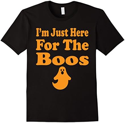 Men's Halloween T-shirt Im Just Here For The Boos XL Black