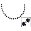 14K White Gold Sapphire and Diamond Necklace
