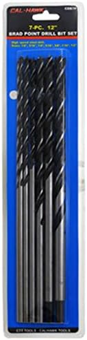 7 PC 12" Wood Drill Set Durable Heat Treated and Full Polished