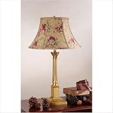 Corinthian Table Lamp with Angelica Bell Shade in Satin Brass