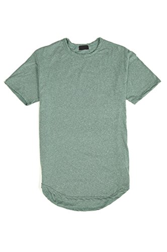 Cloak and Dagger Men's Basic Scallop Tee Marled Olive Large