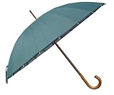 24本骨組傘 木製 撥水UVカットシルバーコーティング加工 グリーン a05576