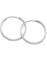 Hoop Earrings - Platinum - 17.5 X 2 X 17.5 Mm