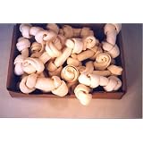 25 pcs of 5-6 White Rawhide Knotted Bones