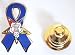 Order of the Eastern Star OES Blue Ribbon Awareness Colon Cancer Child Abuse Lapel Pin