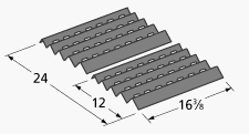 Porcelain Steel Heat Plates For Brinkmann and Charmglow Grills (Set of 2)