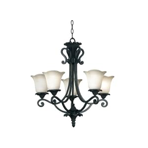 Kenroy Home 80285GBRZ Coronation Five-Light Chandelier with 7-Inch Shades
