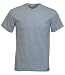 V-Neck plain blank short sleeve t-shirt Heather Grey Large (41 - 43 inch chest)