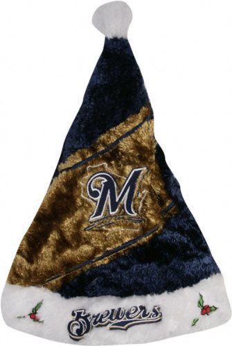 Milwaukee Brewers HIMO Colorblock Santa Hat