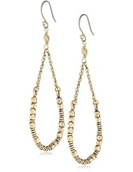 Lucky Brand Gold Beaded Oblong Earrings