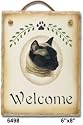 Siamese Cat 6x8 Hanging Welcome Slate