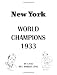Book New York World Champions 1933