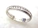 Diamond Channel Set Full Circle Filigree Platinum Wedding or Anniversary Band with Fine Millgrain Edge Ring Size 8.25 (T.w 0.75)