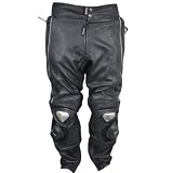 Vulcan NF-8145-A Mens Armored Naked-Leather Racing Motorcycle Pants - Size : 38