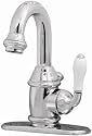 Price Pfister 042H5FC Savannah Single-Handle Centerset Lavatory Faucet with White Handle, Chrome