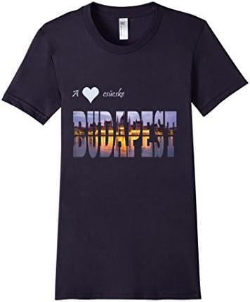Women's My heart belongs to Budapest Hungary t-shirt for Hungarians Medium Navy